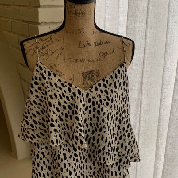 New J. Crew silk leopard print cami size 12 tank career party tank top layer - Picture 3 of 14